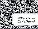 Front View Thumbnail - Midnight Navy & Peacock Teal Will You Be My Maid of Honor Card - Petal