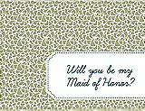 Front View Thumbnail - Mint & Peacock Teal Will You Be My Maid of Honor Card - Petal