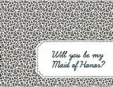 Front View Thumbnail - Mocha & Peacock Teal Will You Be My Maid of Honor Card - Petal