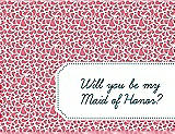 Front View Thumbnail - Nectar & Peacock Teal Will You Be My Maid of Honor Card - Petal