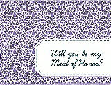 Front View Thumbnail - Pansy & Peacock Teal Will You Be My Maid of Honor Card - Petal