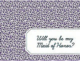 Front View Thumbnail - Passion & Peacock Teal Will You Be My Maid of Honor Card - Petal