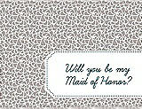 Front View Thumbnail - Pebble Beach & Peacock Teal Will You Be My Maid of Honor Card - Petal