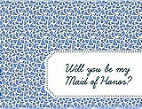 Front View Thumbnail - Periwinkle - PANTONE Serenity & Peacock Teal Will You Be My Maid of Honor Card - Petal