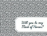 Front View Thumbnail - Pewter & Peacock Teal Will You Be My Maid of Honor Card - Petal