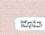 Front View Thumbnail - Primrose & Peacock Teal Will You Be My Maid of Honor Card - Petal