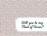 Front View Thumbnail - Petal Pink & Peacock Teal Will You Be My Maid of Honor Card - Petal