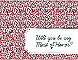 Front View Thumbnail - Papaya & Peacock Teal Will You Be My Maid of Honor Card - Petal