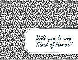 Front View Thumbnail - Quarry & Peacock Teal Will You Be My Maid of Honor Card - Petal