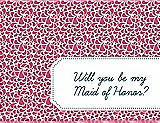 Front View Thumbnail - Rose Quartz & Peacock Teal Will You Be My Maid of Honor Card - Petal