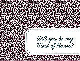 Front View Thumbnail - Ruby & Peacock Teal Will You Be My Maid of Honor Card - Petal