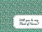 Front View Thumbnail - Shamrock & Peacock Teal Will You Be My Maid of Honor Card - Petal