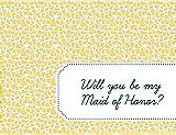 Front View Thumbnail - Sunflower & Peacock Teal Will You Be My Maid of Honor Card - Petal