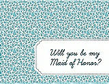 Front View Thumbnail - Spa & Peacock Teal Will You Be My Maid of Honor Card - Petal