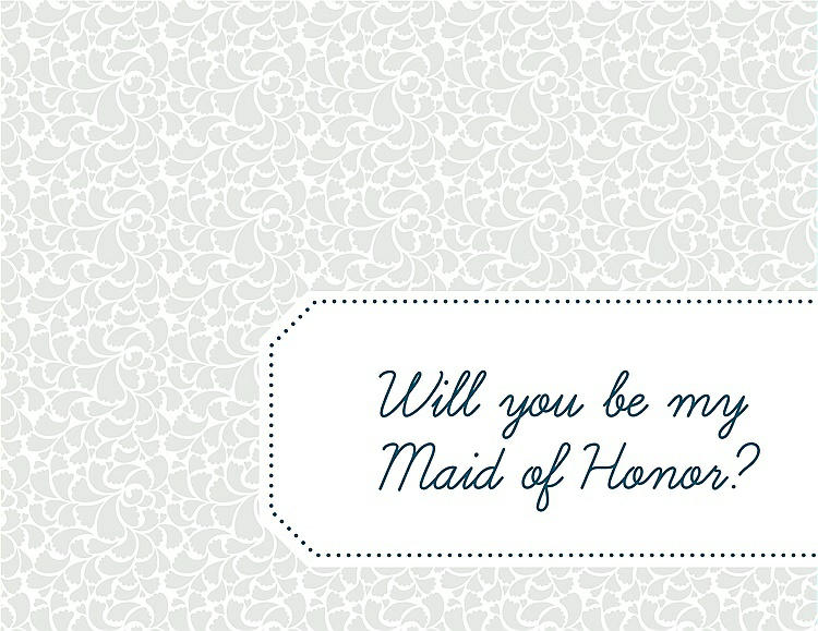 Front View - Starlight & Peacock Teal Will You Be My Maid of Honor Card - Petal