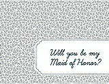 Front View Thumbnail - Sterling & Peacock Teal Will You Be My Maid of Honor Card - Petal