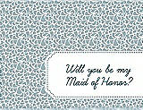 Front View Thumbnail - Surf Spray & Peacock Teal Will You Be My Maid of Honor Card - Petal