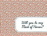Front View Thumbnail - Tangerine & Peacock Teal Will You Be My Maid of Honor Card - Petal