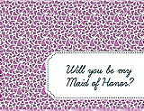 Front View Thumbnail - Tulip & Peacock Teal Will You Be My Maid of Honor Card - Petal