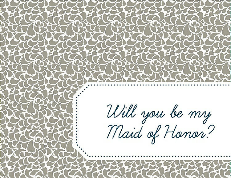 Front View - Twig & Peacock Teal Will You Be My Maid of Honor Card - Petal