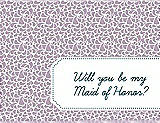 Front View Thumbnail - Wood Violet & Peacock Teal Will You Be My Maid of Honor Card - Petal