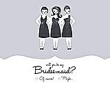 Front View Thumbnail - Dove & Ebony Will You Be My Bridesmaid Card - Girls Checkbox