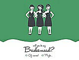 Front View Thumbnail - Juniper & Ebony Will You Be My Bridesmaid Card - Girls Checkbox