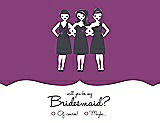 Front View Thumbnail - Paradise & Ebony Will You Be My Bridesmaid Card - Girls Checkbox