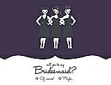 Front View Thumbnail - Concord & Ebony Will You Be My Bridesmaid Card - Girls Checkbox