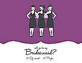 Front View Thumbnail - Dahlia & Ebony Will You Be My Bridesmaid Card - Girls Checkbox