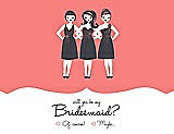 Front View Thumbnail - Ginger & Ebony Will You Be My Bridesmaid Card - Girls Checkbox