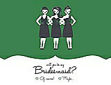 Front View Thumbnail - Ivy & Ebony Will You Be My Bridesmaid Card - Girls Checkbox