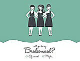 Front View Thumbnail - Meadow & Ebony Will You Be My Bridesmaid Card - Girls Checkbox