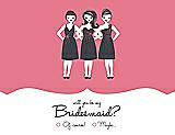 Front View Thumbnail - Nectar & Ebony Will You Be My Bridesmaid Card - Girls Checkbox