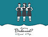 Front View Thumbnail - Niagara & Ebony Will You Be My Bridesmaid Card - Girls Checkbox
