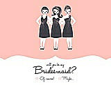 Front View Thumbnail - Primrose & Ebony Will You Be My Bridesmaid Card - Girls Checkbox