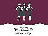 Front View Thumbnail - Ruby & Ebony Will You Be My Bridesmaid Card - Girls Checkbox