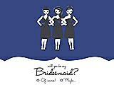 Front View Thumbnail - Sailor & Ebony Will You Be My Bridesmaid Card - Girls Checkbox