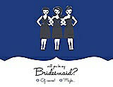 Front View Thumbnail - Sapphire & Ebony Will You Be My Bridesmaid Card - Girls Checkbox