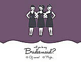 Front View Thumbnail - Smashing & Ebony Will You Be My Bridesmaid Card - Girls Checkbox