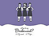 Front View Thumbnail - Tahiti & Ebony Will You Be My Bridesmaid Card - Girls Checkbox