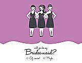 Front View Thumbnail - Tulip & Ebony Will You Be My Bridesmaid Card - Girls Checkbox