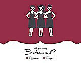 Front View Thumbnail - Valentine & Ebony Will You Be My Bridesmaid Card - Girls Checkbox
