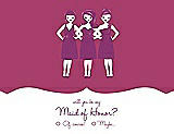 Front View Thumbnail - Berry Twist & Persian Plum Will You Be My Maid of Honor Card - Girls Checkbox