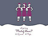Front View Thumbnail - Blue Steel & Persian Plum Will You Be My Maid of Honor Card - Girls Checkbox
