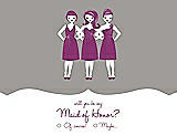 Front View Thumbnail - Cathedral & Persian Plum Will You Be My Maid of Honor Card - Girls Checkbox