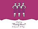 Front View Thumbnail - Cerise & Persian Plum Will You Be My Maid of Honor Card - Girls Checkbox