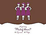 Front View Thumbnail - Cinnamon & Persian Plum Will You Be My Maid of Honor Card - Girls Checkbox