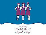 Front View Thumbnail - Lotus & Persian Plum Will You Be My Maid of Honor Card - Girls Checkbox