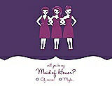 Front View Thumbnail - Majestic & Persian Plum Will You Be My Maid of Honor Card - Girls Checkbox